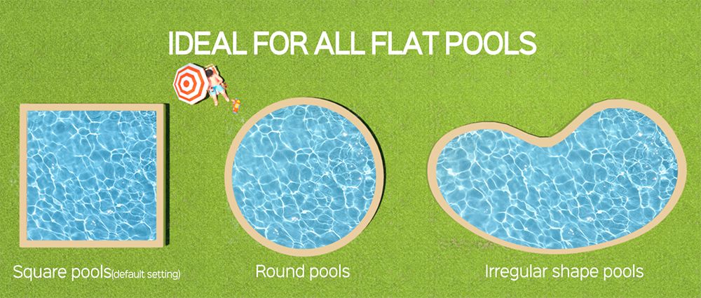 Bezdrátový bazénový robotický vysavač WYBOT WY1102, duální motor, max. doba provozu 50 minut, až 525 čtverečních stop, pro bazény s plochým dnem, modrý