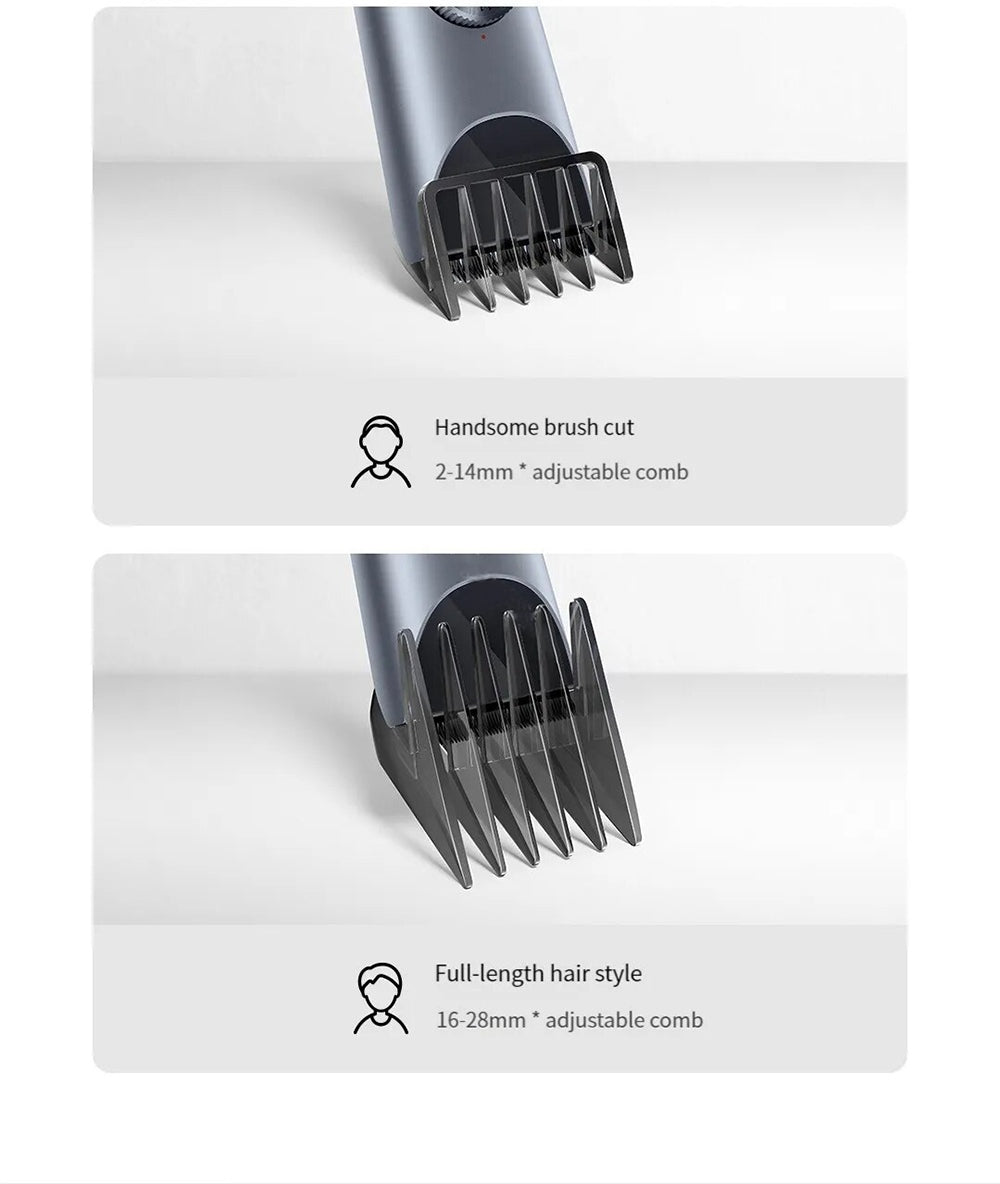 Zastřihovač vlasů Xiaomi Mijia Hair Clipper 2, dobíjecí, dvourychlostní ovládání, vysoce tvrdá čepel, výdrž až 180 minut, digitální displej, vodotěsnost IPX7