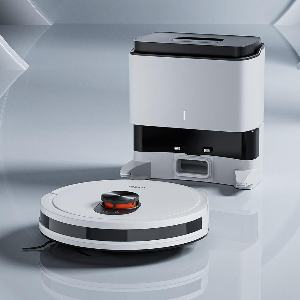 ROIDMI EVE CC Robot Vacuum Cleaner, Automatic Dust Collection, 2-in-1 Vacuuming Mopping, 3800Pa Powerful Suction, LDS Laser Navigation, 3200mAh Battery, 180Mins Runtime, 260ML Dust Box, APP Control