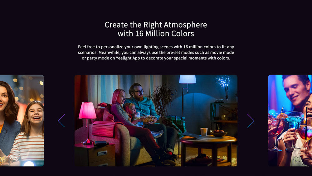 Yeelight YLDP005 8W chytrá LED žárovka, W3 vícebarevná, 900 lumenů, 16 milionů barev, synchronizace s herními aplikacemi, inteligentní ovládání jasu