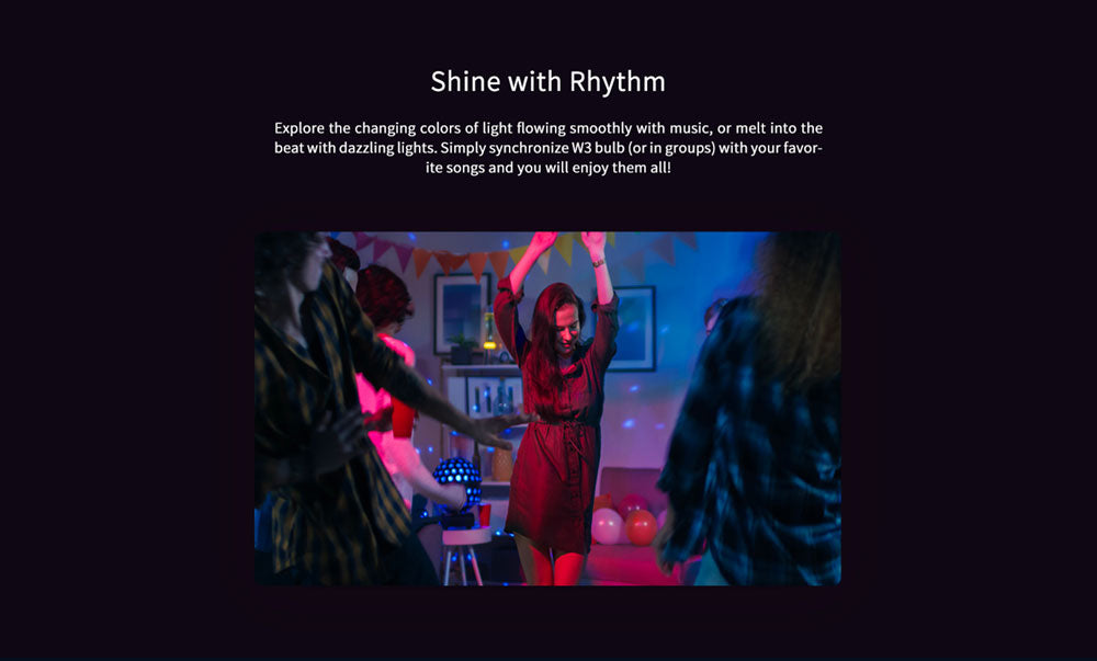 Yeelight YLDP005 8W chytrá LED žárovka, W3 vícebarevná, 900 lumenů, 16 milionů barev, synchronizace s herními aplikacemi, inteligentní ovládání jasu