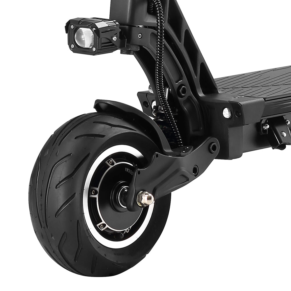YUME HAWK Pro Electric Scooter, 10x4.5&quot; Tubeless Road Tires 3000W*2 Motor 60V 30Ah Battery 80km/h Max Speed 100km Max Range 3 Gears Shift System Disc Brake Adjustable Hydraulic Suspension NFC APP Control
