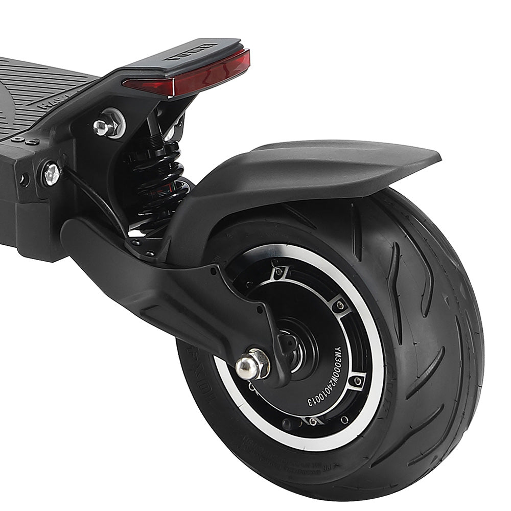 YUME HAWK Pro Electric Scooter, 10x4.5&quot; Tubeless Road Tires 3000W*2 Motor 60V 30Ah Battery 80km/h Max Speed 100km Max Range 3 Gears Shift System Disc Brake Adjustable Hydraulic Suspension NFC APP Control