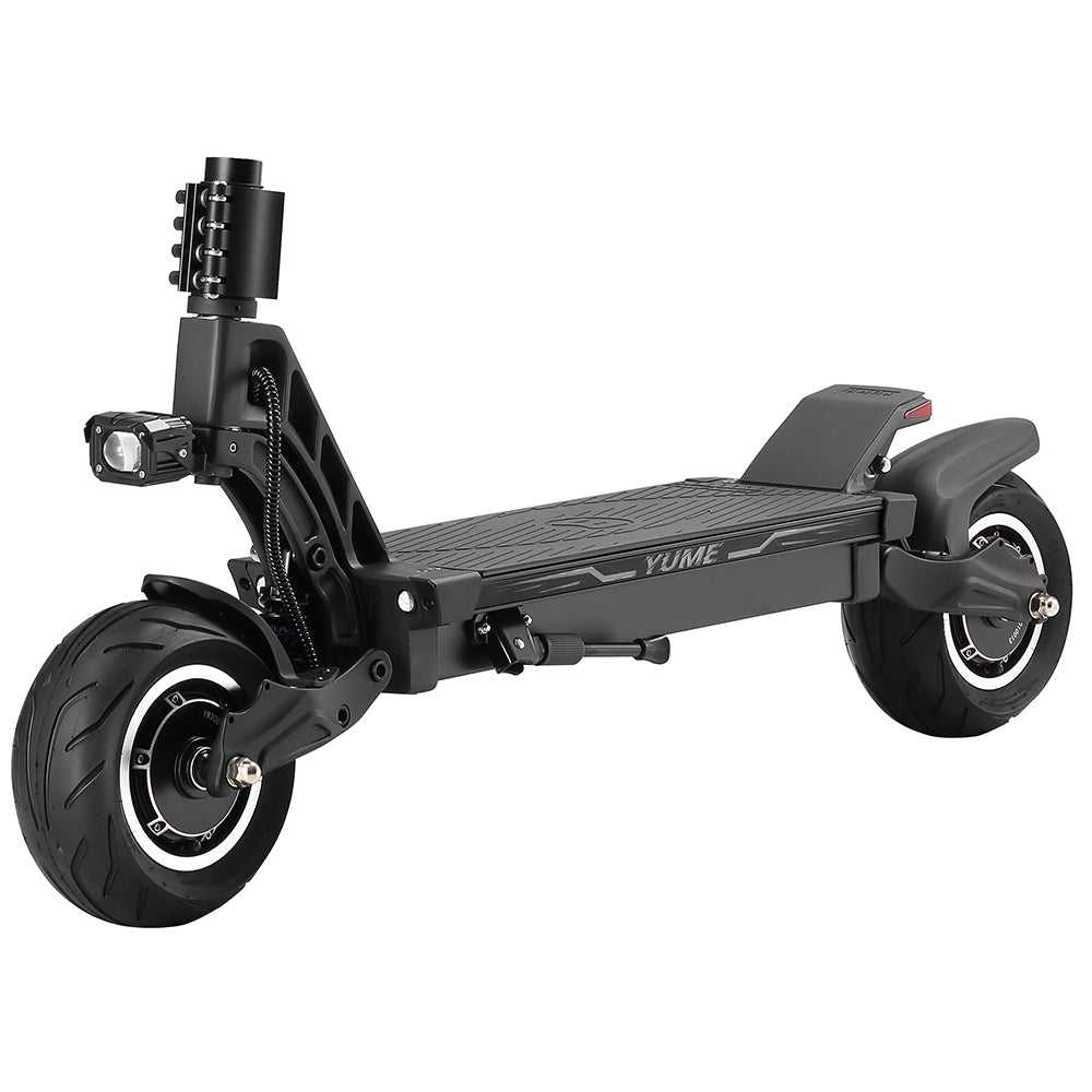 YUME HAWK Pro Electric Scooter, 10x4.5&quot; Tubeless Road Tires 3000W*2 Motor 60V 30Ah Battery 80km/h Max Speed 100km Max Range 3 Gears Shift System Disc Brake Adjustable Hydraulic Suspension NFC APP Control