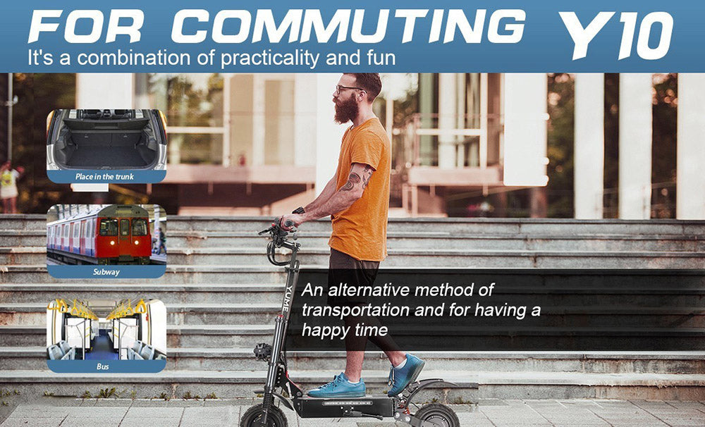 Elektrická koloběžka YUME Y10, motor 1200*2, baterie 52V 23,4Ah, 10