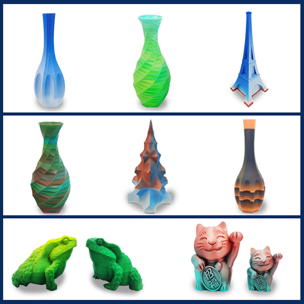 ZONESTAR M4V6 4-v-1-výstupní Mix Color Hotend sestava, s čtyřbarevnou tryskou tiskové hlavy, pro 3D tiskárnu řady Z9V5