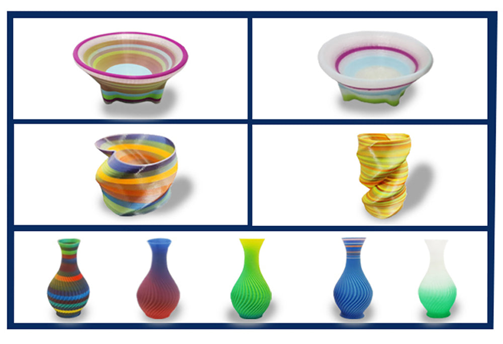 ZONESTAR M4V6 4-v-1-výstupní Mix Color Hotend sestava, s čtyřbarevnou tryskou tiskové hlavy, pro 3D tiskárnu řady Z9V5